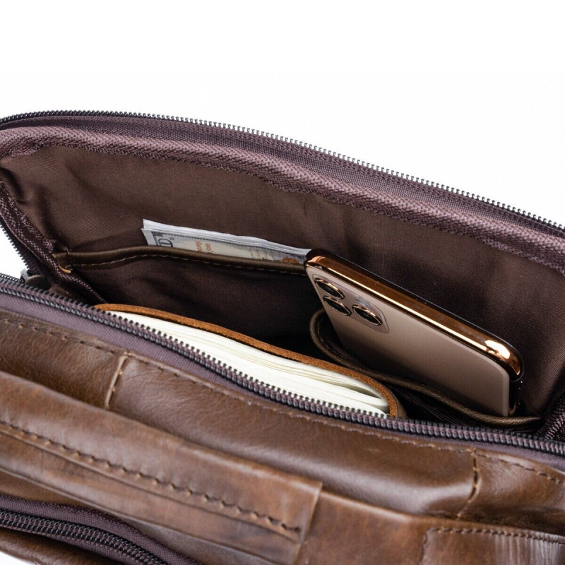 Сумка чоловіча Vintage Коричнева