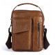 Сумка мужская гладкая Vintage Cветло-коричневая