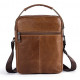 Сумка мужская гладкая Vintage Cветло-коричневая