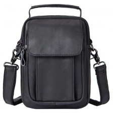 Сумка чоловіча шкіряна Vintage Чорна