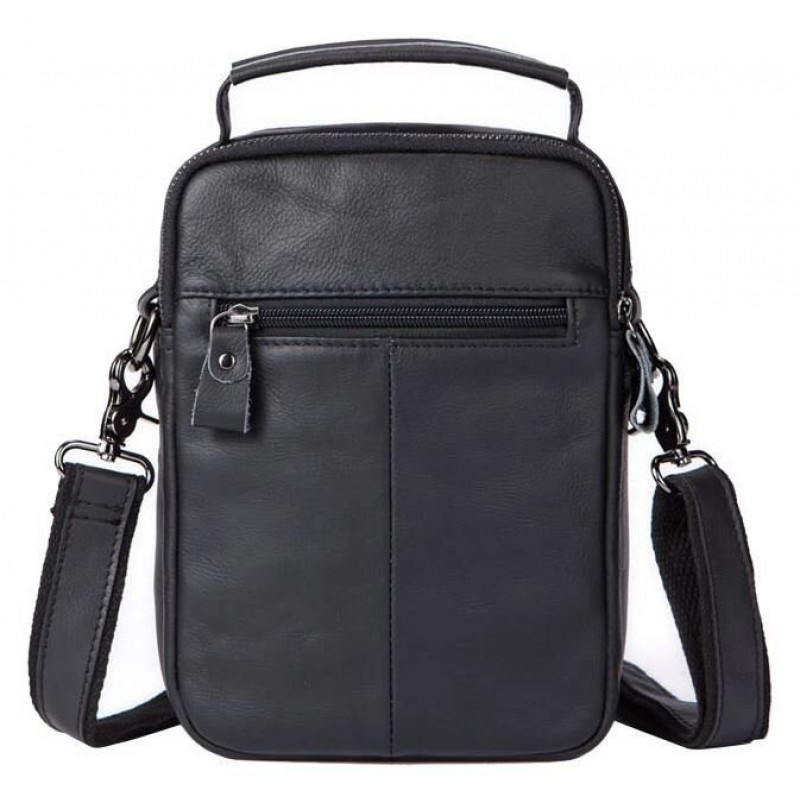 Сумка чоловіча шкіряна Vintage Чорна