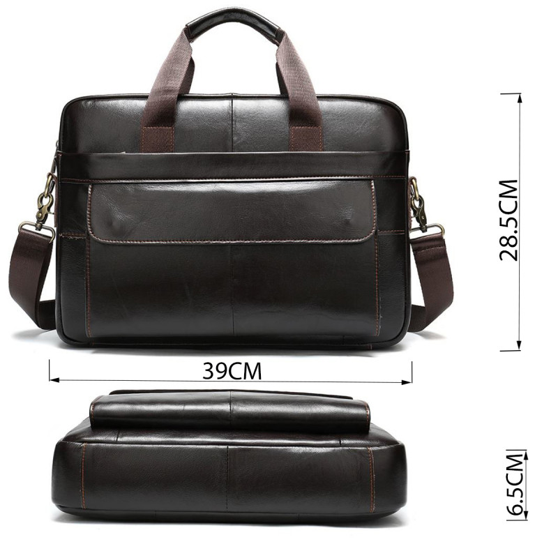 Сумка мужская под ноутбук Vintage Коричневая