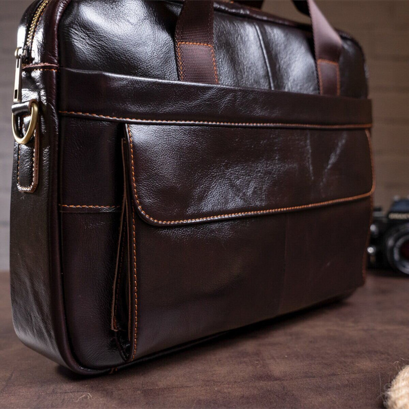 Сумка мужская под ноутбук Vintage Коричневая