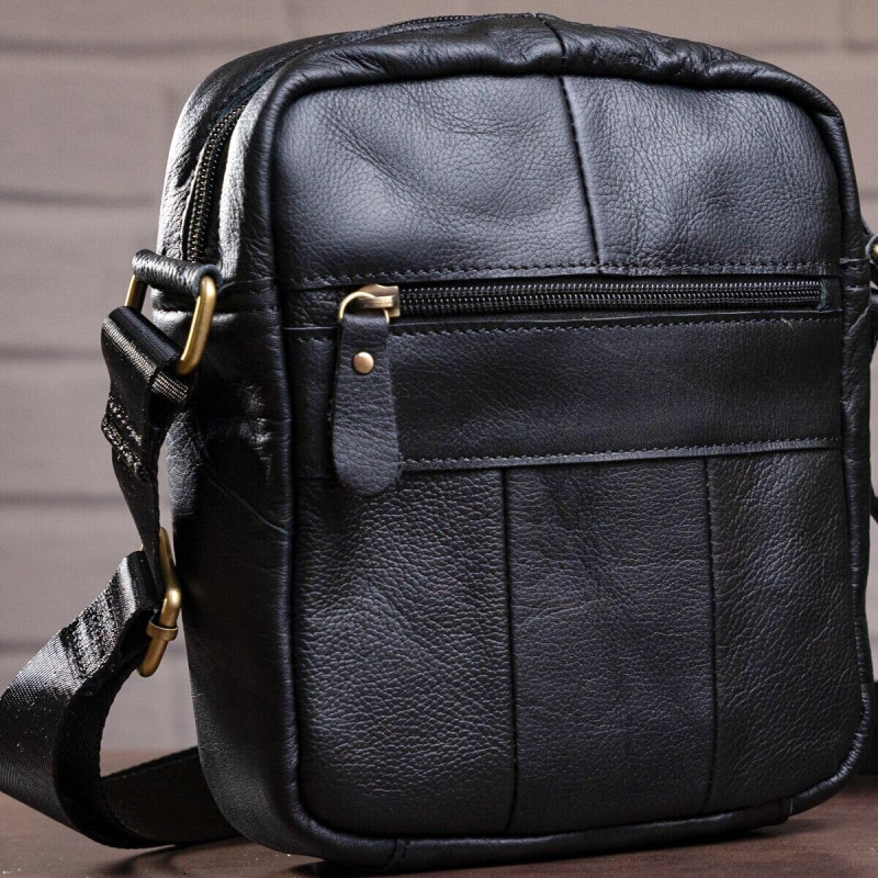 Сумка чоловіча флотар Vintage Чорна