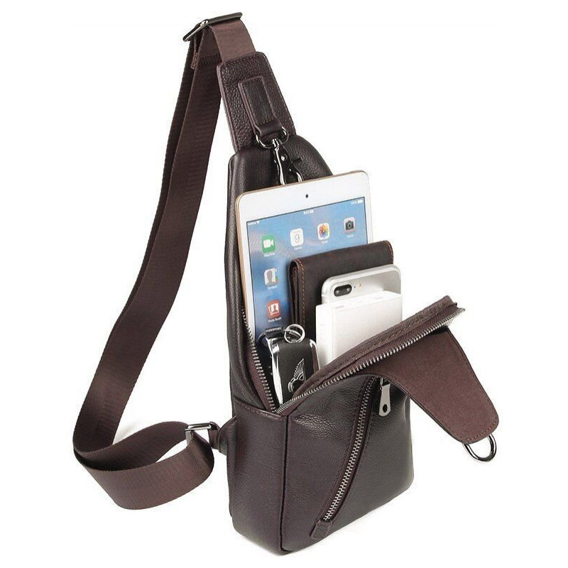 Сумка чоловіча через плече Vintage Коричнева