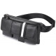Сумка поясная кожаная Vintage Черная