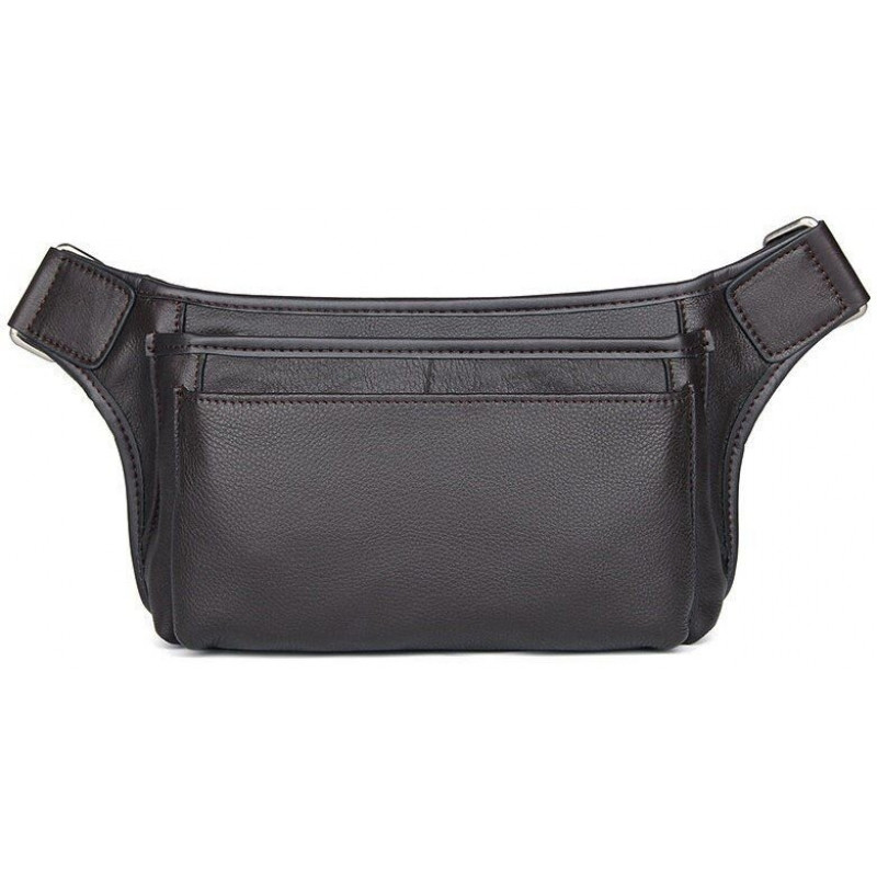 Сумка поясная кожаная Vintage Коричневая