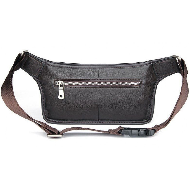 Сумка поясная кожаная Vintage Коричневая