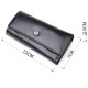 Надежный кошелек-ключница из натуральной гладкой кожи ST Leather Черный