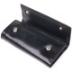 Надежный кошелек-ключница из натуральной гладкой кожи ST Leather Черный