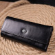 Надежный кошелек-ключница из натуральной гладкой кожи ST Leather Черный