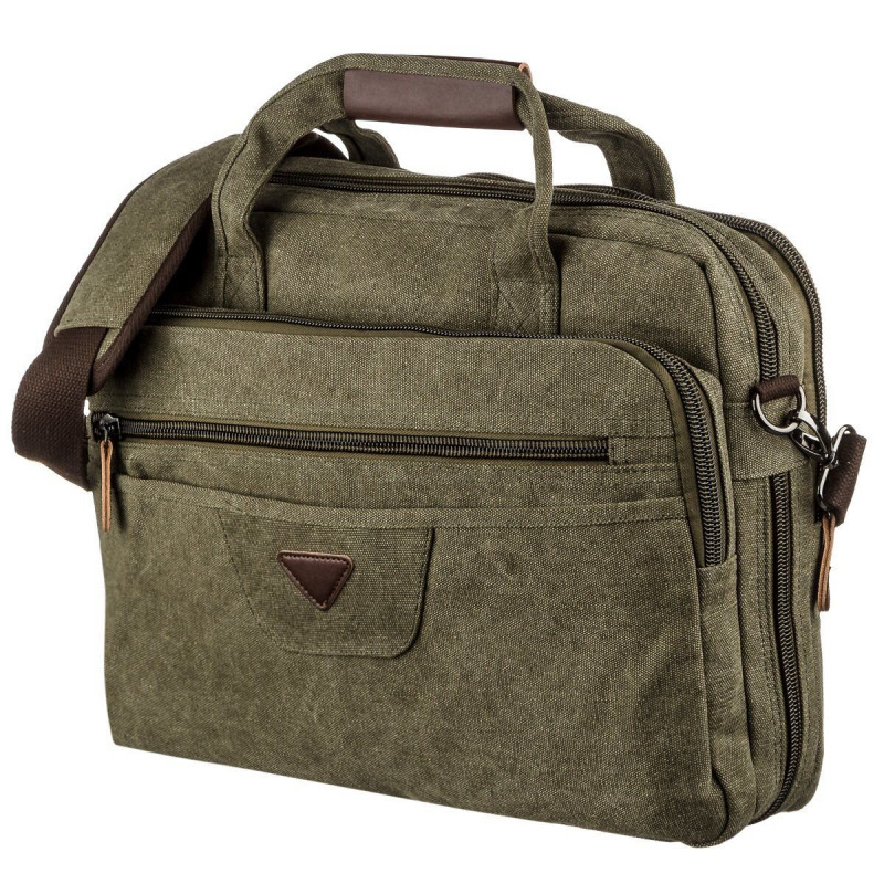 Сумка текстильная для ноутбука Vintage Зеленая