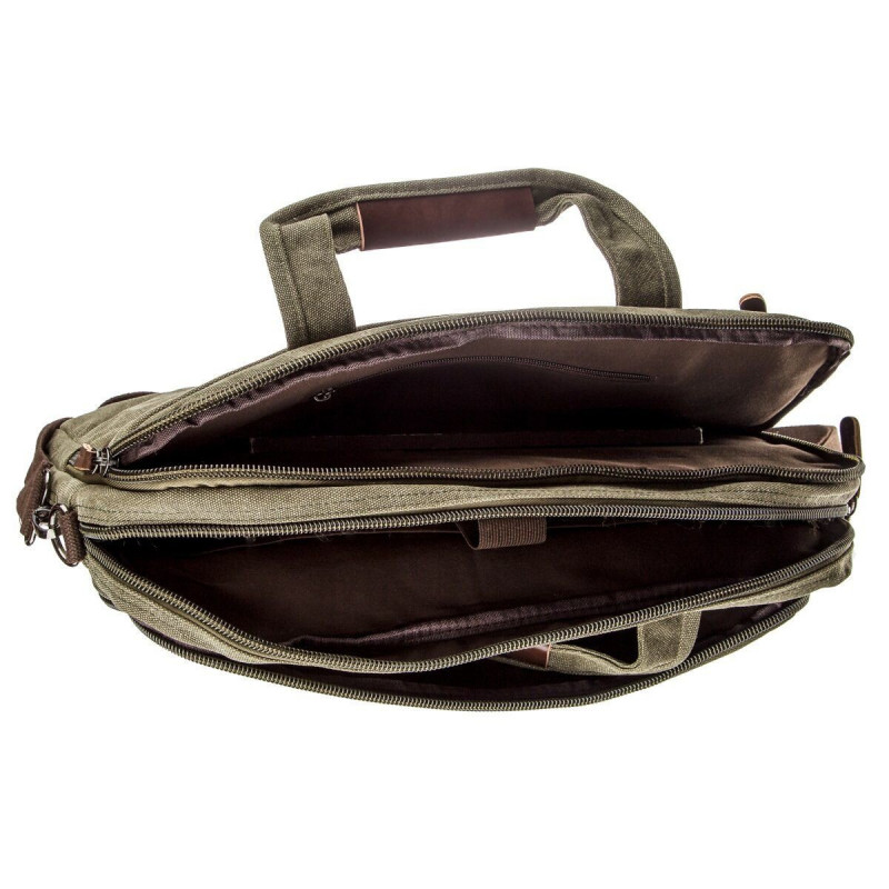 Сумка текстильная для ноутбука Vintage Зеленая