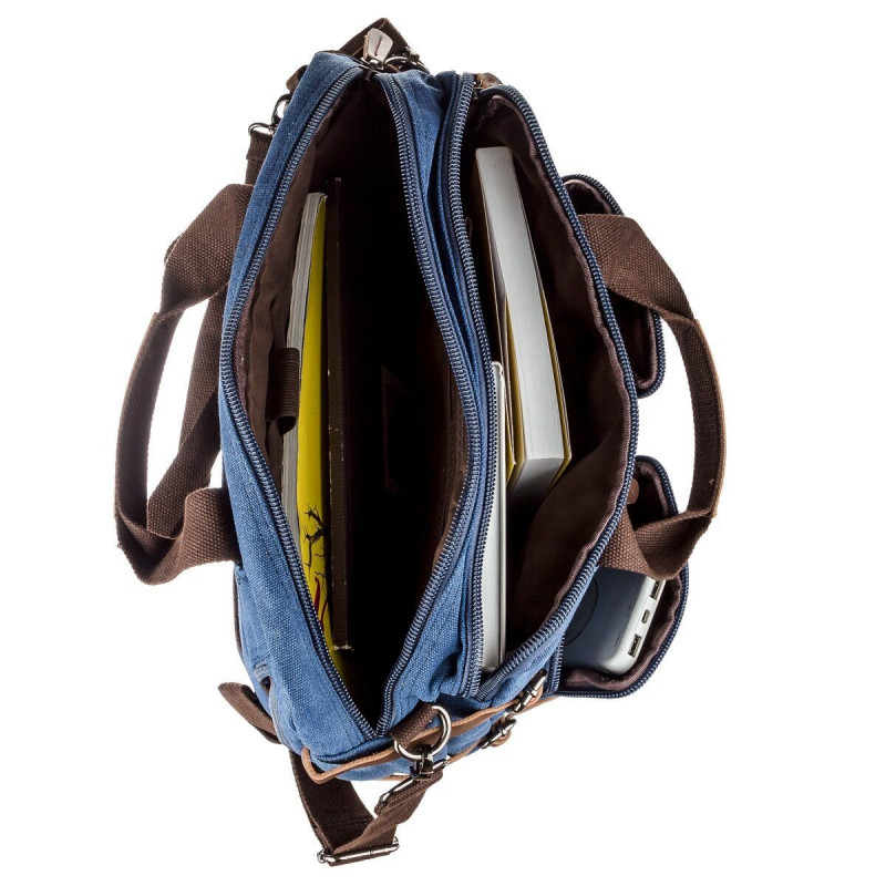 Сумка-трансофрмер текстильная Vintage Синяя