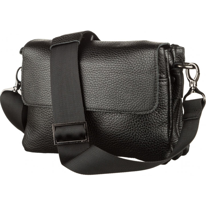 Мужская сумка SHVIGEL кожаная, Черная