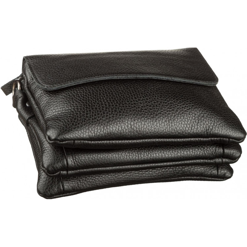 Мужская сумка SHVIGEL кожаная, Черная