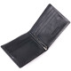 Компактний затиск для грошей із натуральної гладкої шкіри ST Leather Чорний