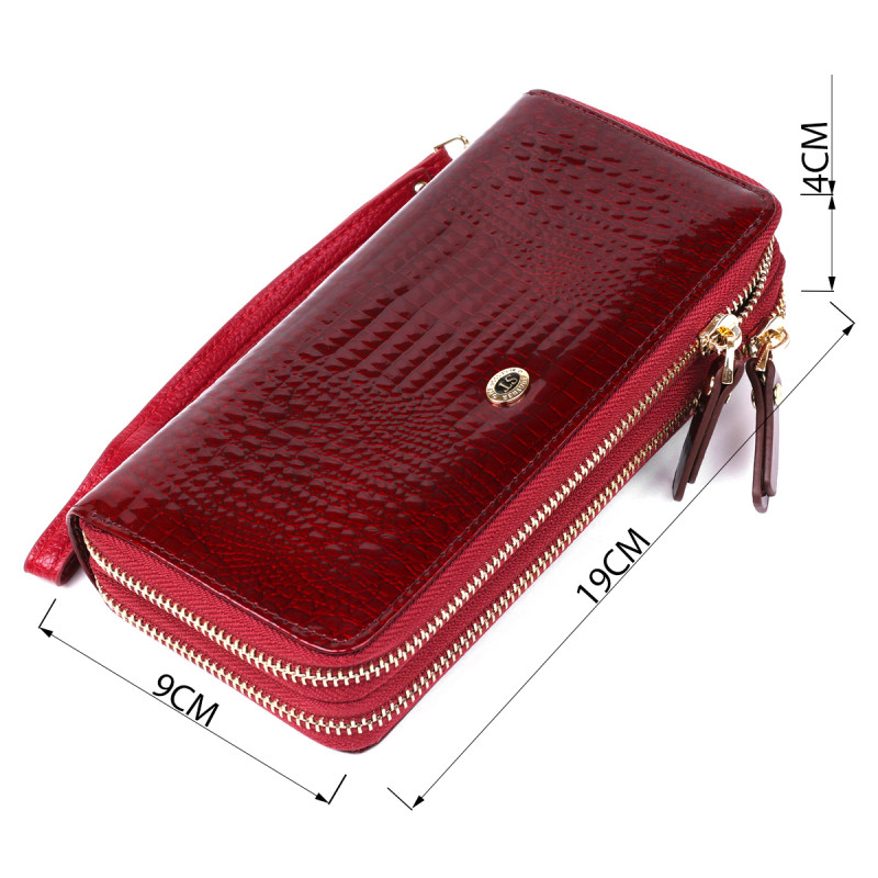 Женский клатч с двумя отделениями ST Leather Бордовый