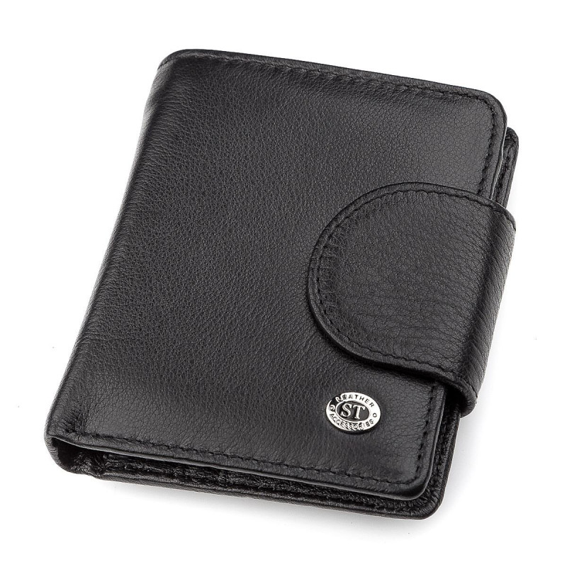 Кошелек женский ST Leather (ST) кожаный Черный