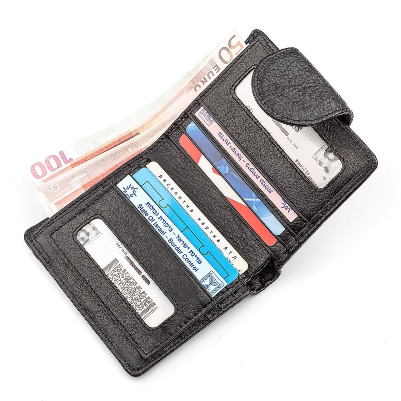 Кошелек женский ST Leather (ST) кожаный Черный