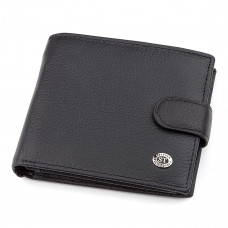 Мужской кошелек ST Leather (ST) очень стильный Черный