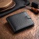 Мужской кошелек ST Leather (ST) очень стильный Черный