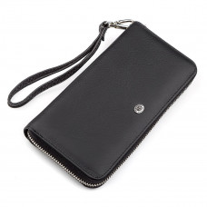 Мужской кошелек ST Leather (ST) натуральная кожа Черный