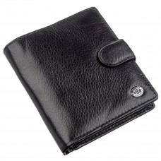 Небольшой кожаный кошелек для мужчин ST Leather Черный