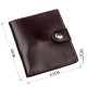 Портмоне вертикальное мужское кожаное с монетницей SHVIGEL Коричневое
