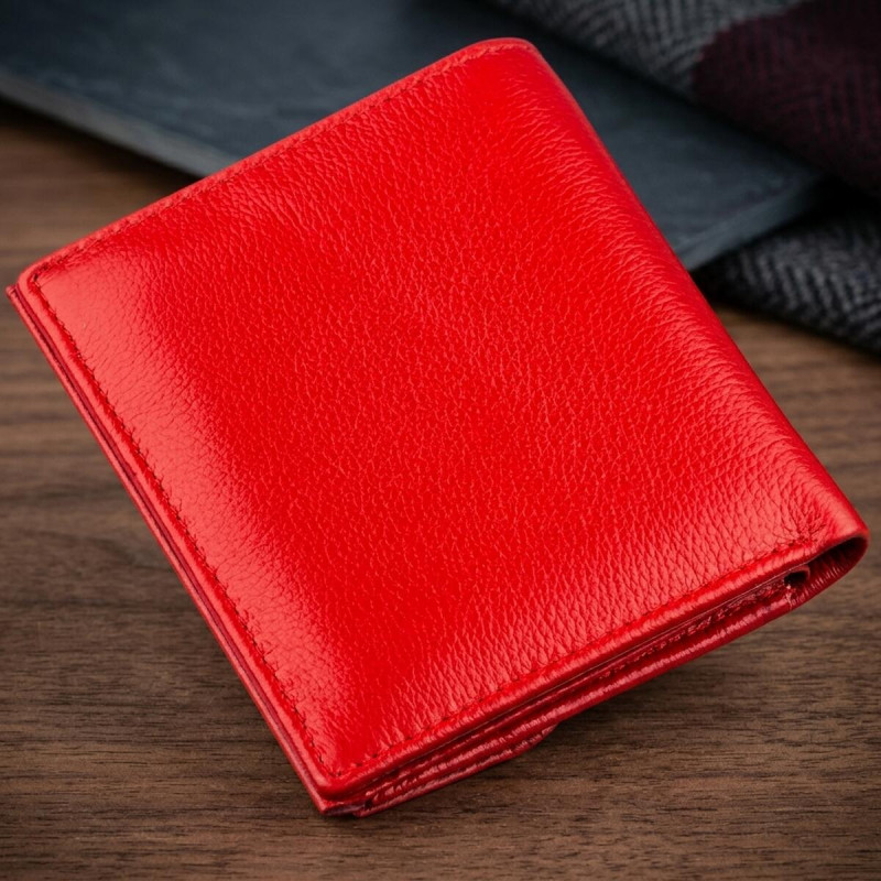 Портмоне для жінок з монетницьою ST Leather Червоний