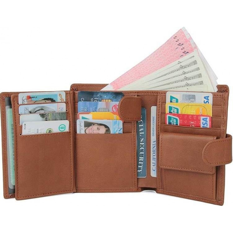 Портмоне чоловіче Vintage з натуральної шкіри Коричневе