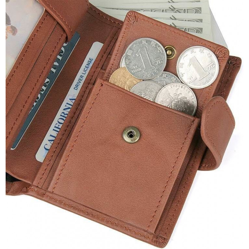 Портмоне чоловіче Vintage з натуральної шкіри Коричневе