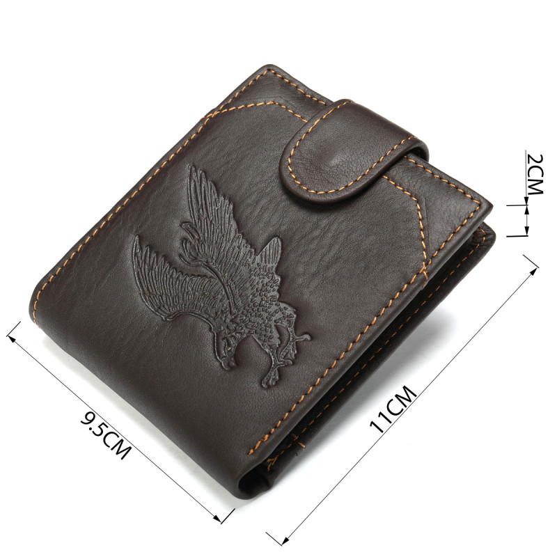 Портмоне чоловіче з орлом Vintage Коричневе