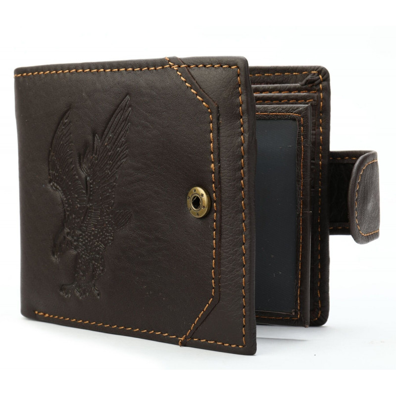 Портмоне чоловіче з орлом Vintage Коричневе