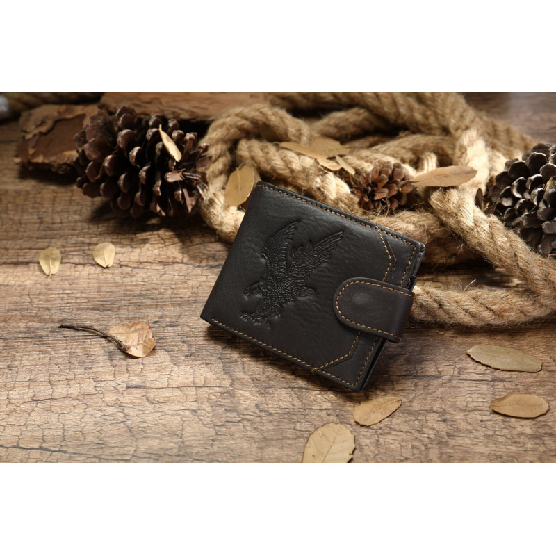 Портмоне чоловіче з орлом Vintage Коричневе