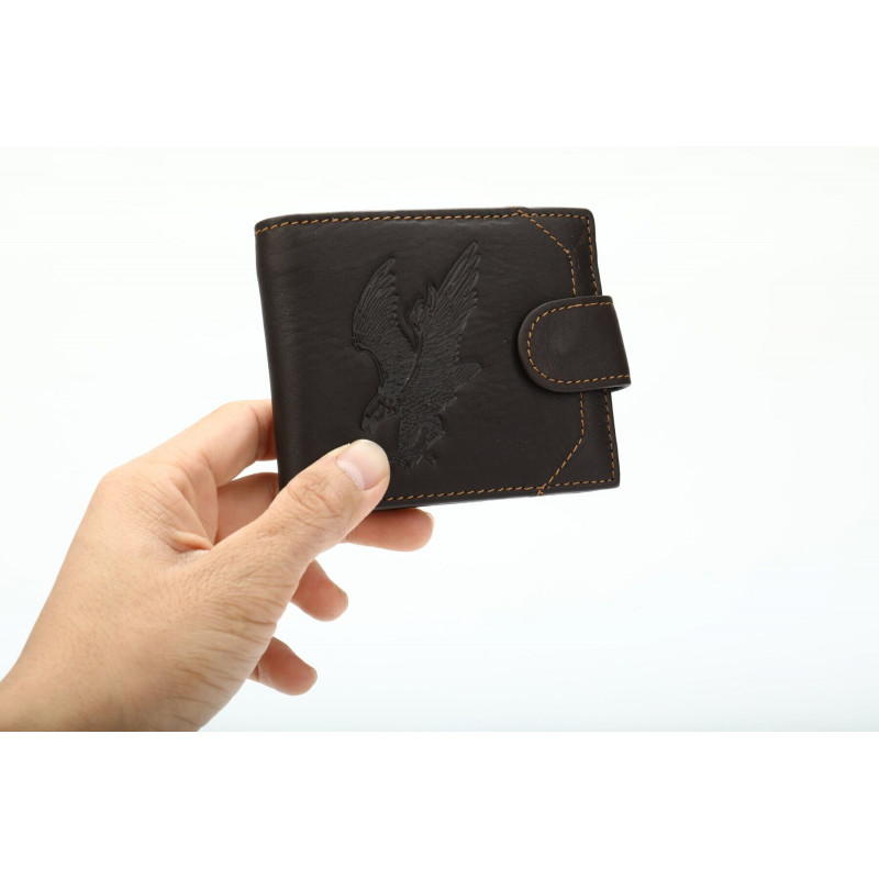 Портмоне чоловіче з орлом Vintage Коричневе