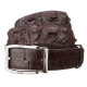 Ремень мужской CROCODILE LEATHER из натуральной кожи крокодила Коричневый