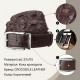 Ремінь чоловічий CROCODILE LEATHER з натуральної шкіри крокодила Коричневий