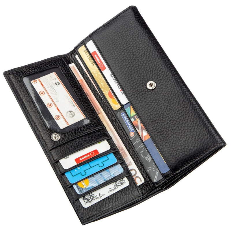 Универсальный кошелек-визитница ST Leather Черный