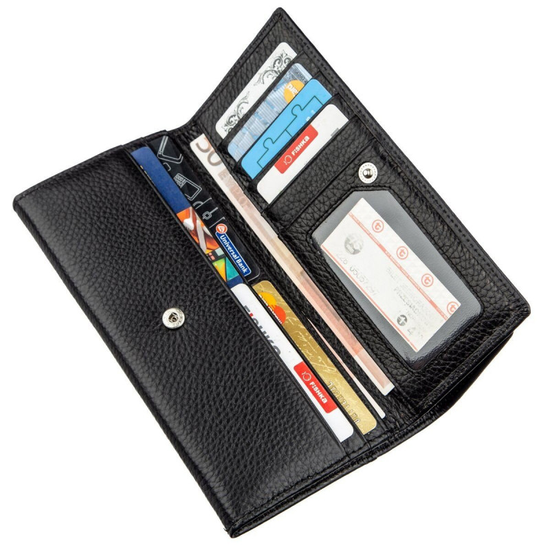 Универсальный кошелек-визитница ST Leather Черный