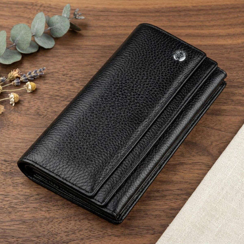 Универсальный кошелек-визитница ST Leather Черный