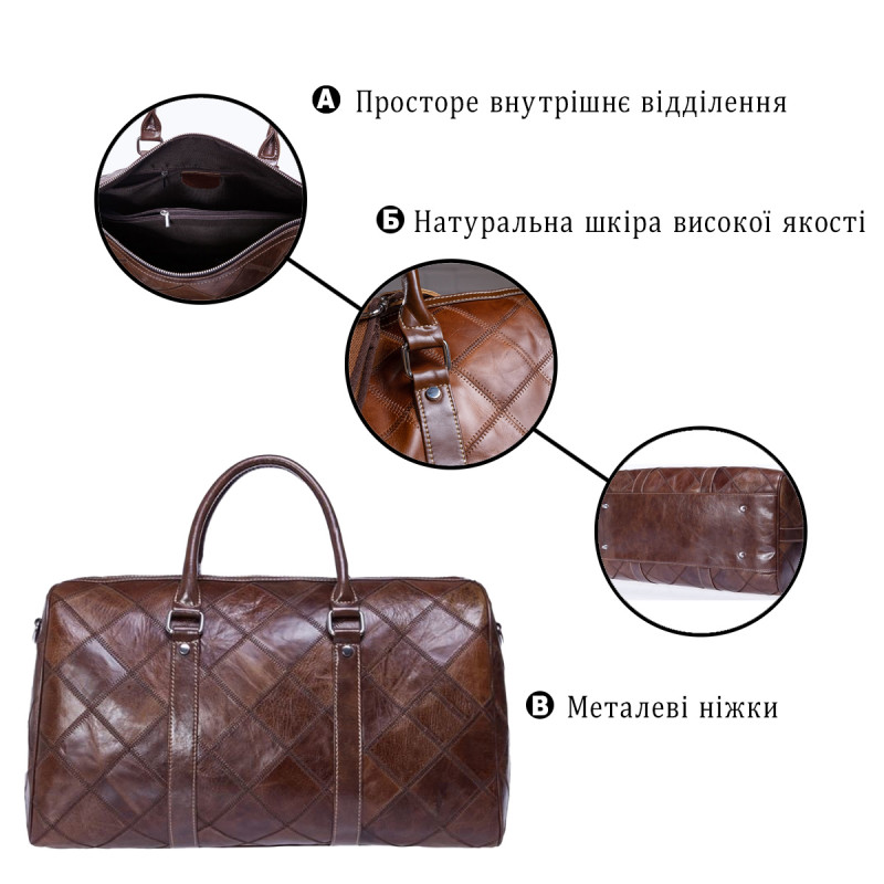 Дорожньо-спортивна сумка Vintage Коричнева