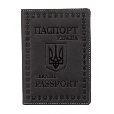 Кожаная обложка для паспорта европейского качества Shvigel Серый