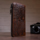 Мужской клатч с силуэтом каймана Vintage Коричневый