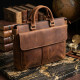 Шкіряний портфель для ноутбука роботи та документів Vintage Коричневий