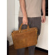 Шкіряний портфель для ноутбука роботи та документів Vintage Коричневий