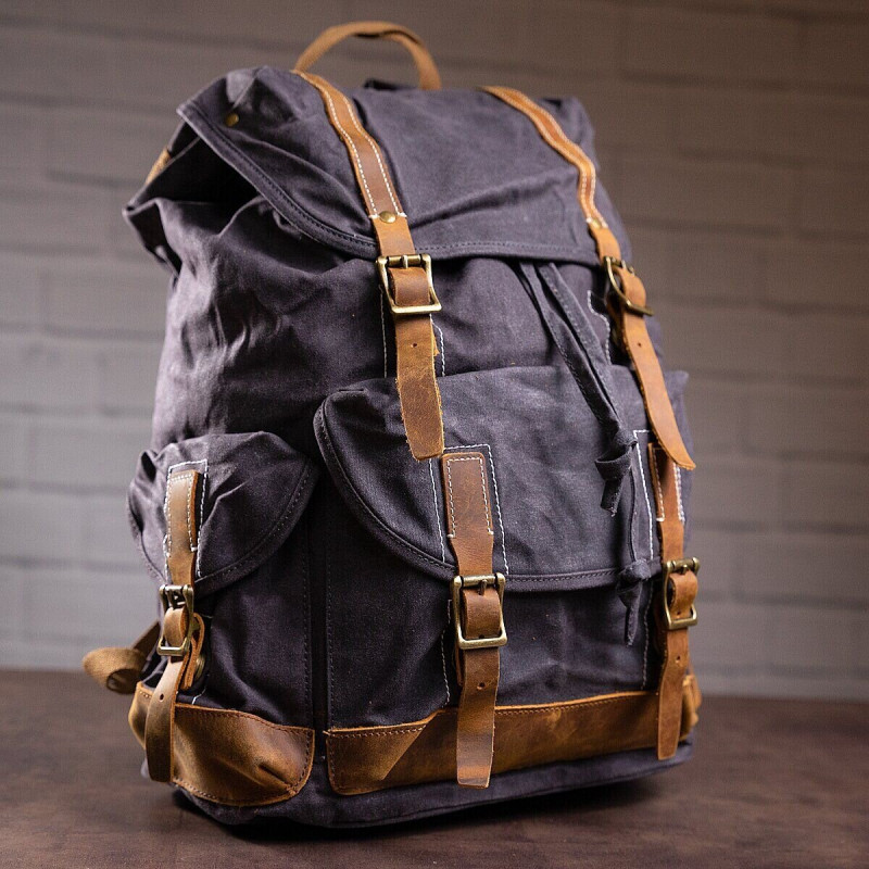 Походный рюкзак canvas Vintage Серый