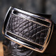 Ремень-автомат CROCODILE LEATHER из натуральной кожи крокодила Черный