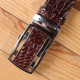 Ремень-автомат CROCODILE LEATHER из натуральной кожи крокодила Коричневый