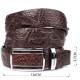 Ремень-автомат CROCODILE LEATHER из натуральной кожи крокодила Коричневый